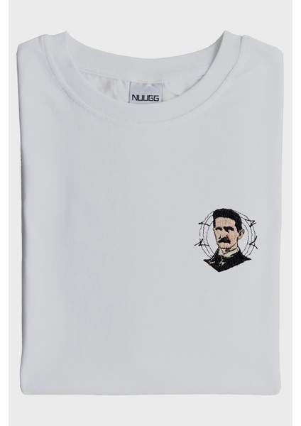 Nikola Tesla Desenli Nakışlı Tişört (Xl)