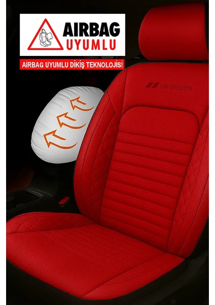 Ssangyong Kyron (Facelift 2007) 2.3i 16V (150) 2013 Uyumlu Deri Oto Kılıfı Tam Set Kırmızı modelleri