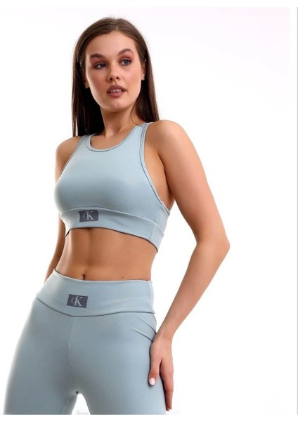 Kadın Crop Tayt Ikili Spor Takımı - Gri fiyatları