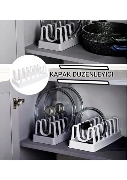 Home 7 Bölmeli Plastik Tencere Kapağı Düzenleyici,tezgah Üstü Tabak Düzenleyici Organizer,düzenleyici Stand modelleri