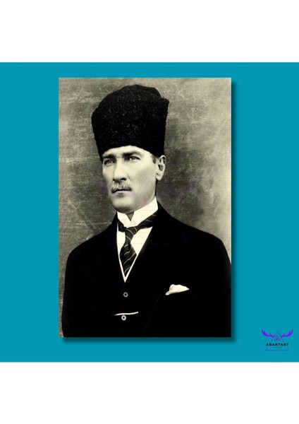 Tekli Dikey Kanvas Duvar Tablosu Mustafa Kemal Atatürk Portresi fiyatları