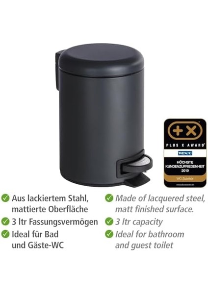 Genfer Şık Çöp Kutusu, Pedallı Çöp Kutusu, Paslanmaz Çelik modelleri