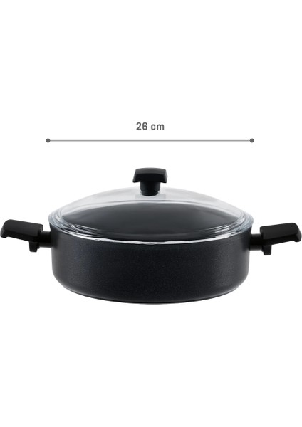 Titanyum Profesional Karnıyarık Tenceresi - Siyah - 26 Cm fırsatları