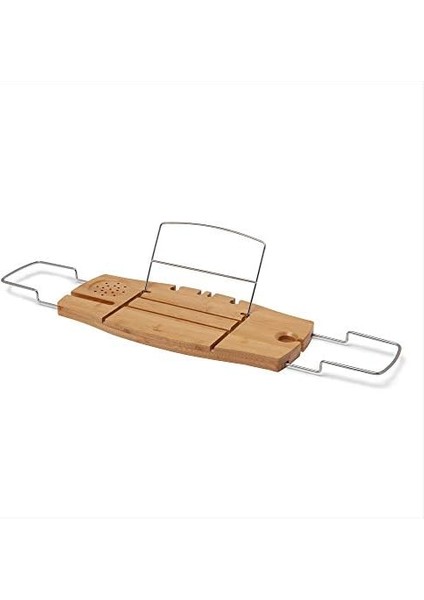 020390 - 390 Aquala Badcaddy, Küvet Üzerine Koyulan Tezgah, Kitap Desteği ve Bardak Tutucuya Sahip, Bambu, Doğal fiyatları