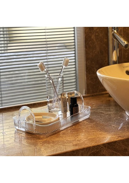 Düzenleyici Organizer Banyo Rafı (Şeffaf)