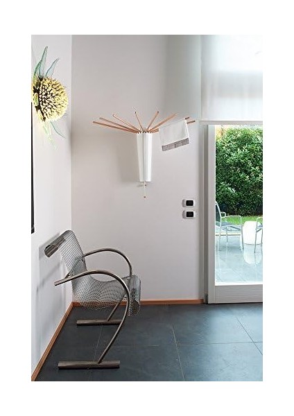 Octopus Myhome Çamaşır Askısı, Alüminyum/pvc/ahşap Kayın, Beyaz, 112 x 112 x 121 cm modelleri