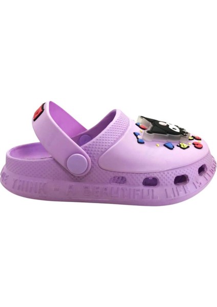 Kuromi Kız Çocuk Lila Kaymaz Taban Işıklı Terlik Havuz Plaj Sandaleti indirimleri