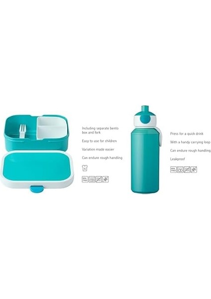 74101 Campus Komple Okul Günü Egzersiz Veya Spor Için De Idealdir. Yemek Seti Bir Pop-Up Içecek Şişesi ve Bento Ilacı Bulunan Bir Beslenme Kutusundan Oluşur, Plastik, Boynuz fiyatları