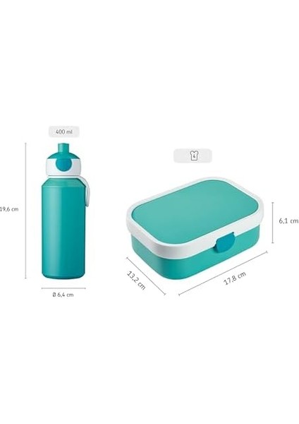 74101 Campus Komple Okul Günü Egzersiz Veya Spor Için De Idealdir. Yemek Seti Bir Pop-Up Içecek Şişesi ve Bento Ilacı Bulunan Bir Beslenme Kutusundan Oluşur, Plastik, Boynuz modelleri
