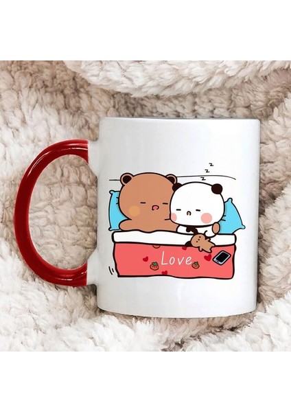 Dore Sevimli Bubu ve Dudu Kahve Kupa, Ayı Seramik Kupa, Panda Ayı Kupası,ingilizce Kupa 41 fiyatları