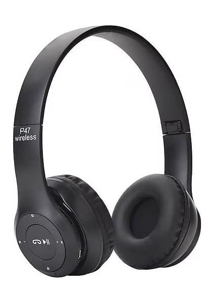 Kablosuz Katlanabilir Kulak Üstü Siyah Solo Kulaklık Wireless