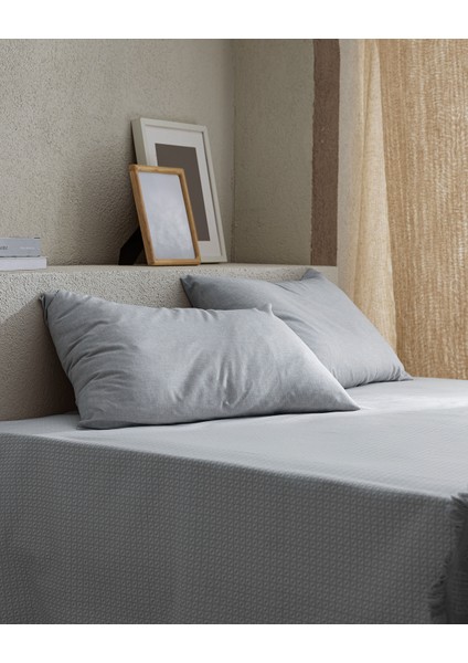Delrico Tek Kişilik Pamuklu Çarşaf Takımı - Gri indirimleri