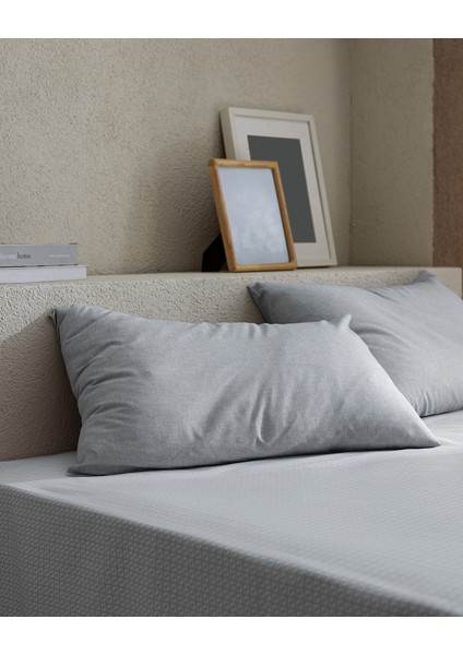 Delrico Tek Kişilik Pamuklu Çarşaf Takımı - Gri