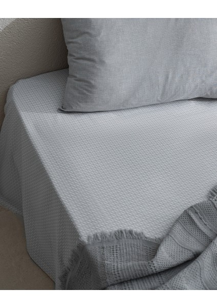 Delrico Tek Kişilik Pamuklu Çarşaf Takımı - Gri