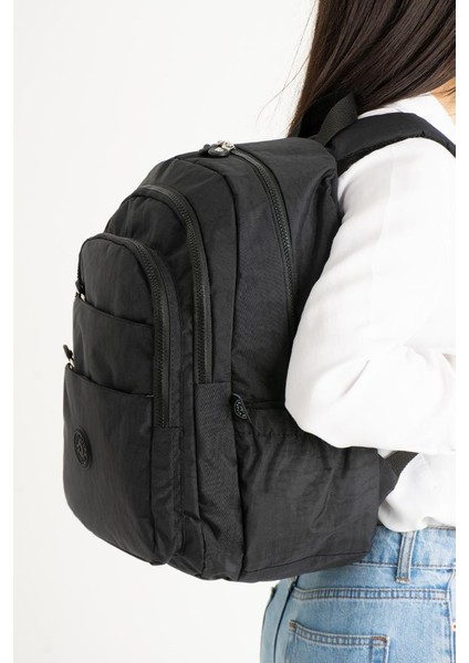 Unisex Okul Çantası Klinkır Kumaş Sırt Çantası Çok Cepli Hafif Yağmur Geçirmez 42*30 cm