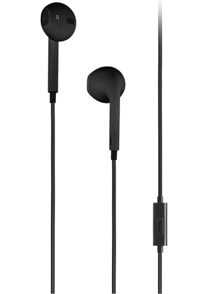 Taks Kumandalı ve Mikrofonlu Kulakiçi Kulaklık Siyah 5KMM124S (2 Yıl Garantili) (Siyah)