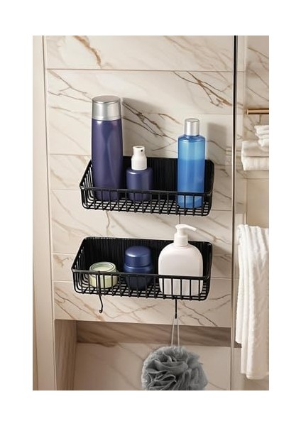 Yapışkanlı Banyo Rafı, 2'li Banyo Düzenleyici, Duş Rafı Organizer Şampuanlık, Plastik fiyatları