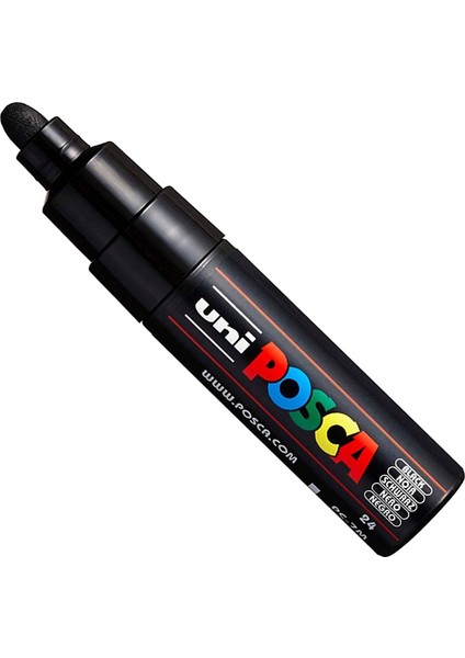 Uni Pc-7m Işaretleme Kalemi, Sanat Kalemi, Büyük Küre Uç, 4, 5 - 5, 5 mm - 15 Renk Siyah