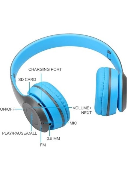 Kablosuz Katlanabilir Kulak Üstü Mavi Solo Kulaklık Wireless fiyatları