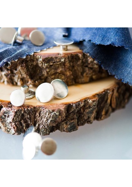 Düğme 20 mm Kendin Yap Kiti, Kot Pantolon, Kot Mont Için Çekiçle Uygulama Aparatları ve 8 Adet Çivili Düğme Takım-Paslanmaz Pirinç Siyah fiyatları