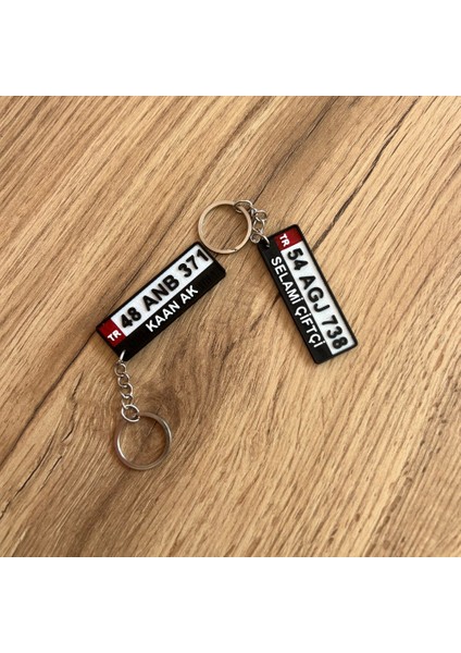 Kişiye Özel Plaka Anahtarlık Çiftli Set (2 Adet) - Isimli ve Plakalı Araç Anahtarlığı modelleri
