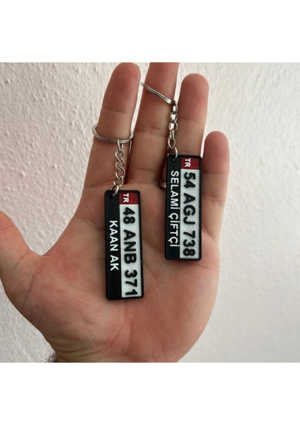 Kişiye Özel Plaka Anahtarlık Çiftli Set (2 Adet) - Isimli ve Plakalı Araç Anahtarlığı fırsatları
