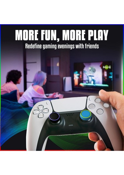 Ps5 Ps4 Ps3 Xbox One S x Ns 2 Çift Analog Koruyucu Mor Gamepad Silikon Başlık modelleri