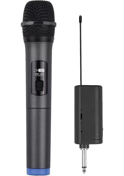 Profesyonel Kablosuz Mikrofon Dinamik Mikrofon Taşınabilir Mini Alıcı 6.35MM Fiş