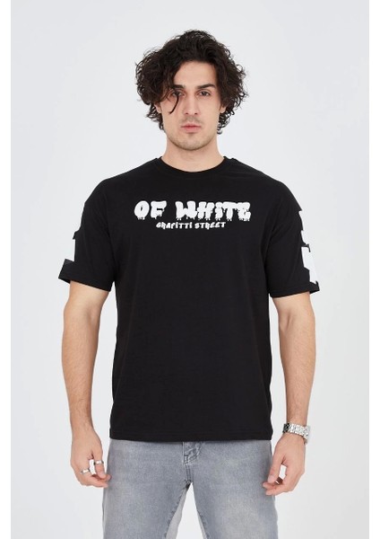 Erkek 24/1 Penye Baskılı T-Shirt - Siyah modelleri