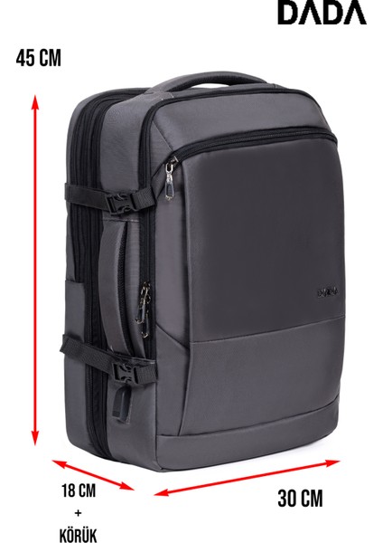 USB Type-C Girişli Laptop Sırt ve Seyahat Çantası 40 Litre 15,6 Inç Su Geçirmez Oxford Kumaş Ortopedik Sırt Dada Çanta 12 fiyatları