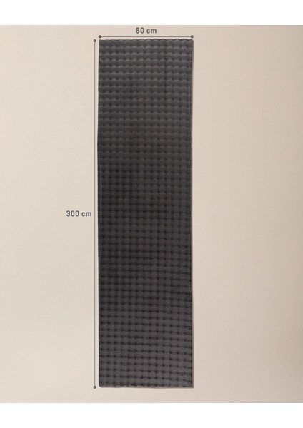 Vivre Bubble Halı - Antrasit - 80x300 cm