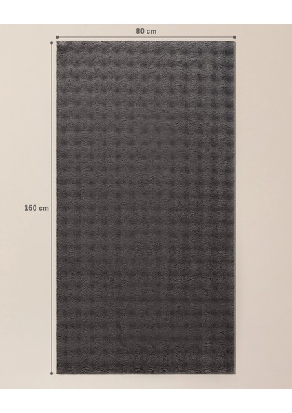 Vivre Bubble Halı - Antrasit - 80x150 cm