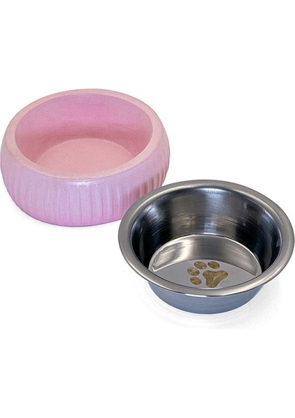 Mikopet Organik Seramik Mama Kabı Pembe