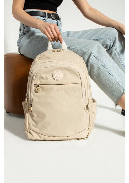 Unisex Okul Çantası Klinkır Kumaş Günlük Sırt Çantası Çok Cepli Hafif Yağmur Geçirmez 38*28 cm