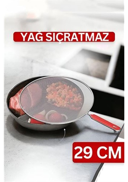 Flou Kızartma Yağ Sıçratmaz ve Un Eleği