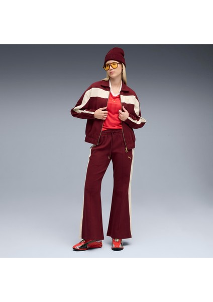 T7 Relaxed Track Jacket Kadın Spor Ceket Kırmızı Renk Rahat Kesim indirimleri