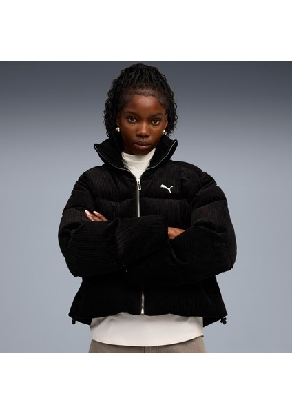 Corduroy Puffer Jacket Kadın Yetişkin Ceket indirimleri