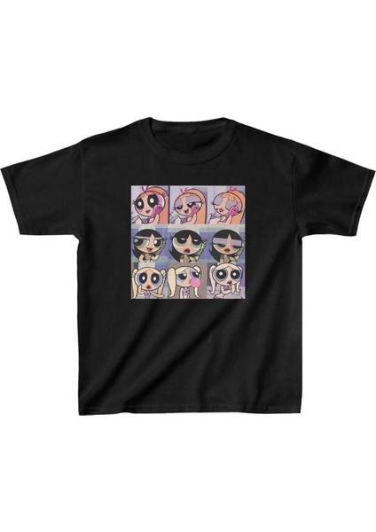 Çocuk Unisex Baskılı T-Shirt - Siyah
