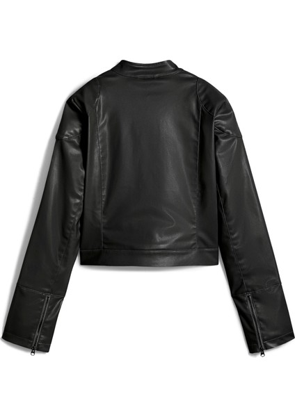 Pleather Racer Jacket Kadın Yetişkin Ceket fırsatları