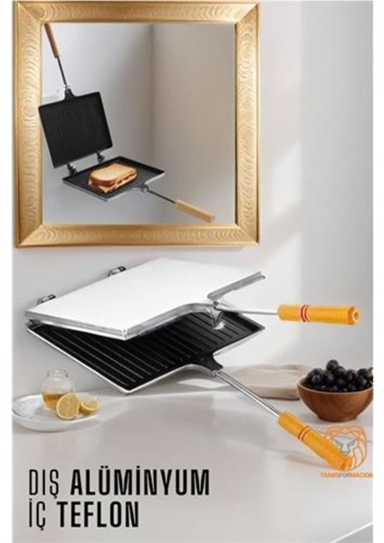 Modacar Teflon Tost Makinesi Alüminyum+Teflon