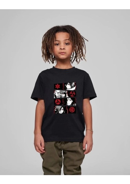 Çocuk Unisex Baskılı T-Shirt - Siyah