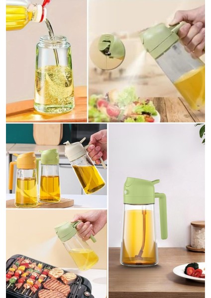 2si 1ARADA Yağ Dökücü ve Spreyli Yağdanlık Cam Yağ Püskürtücü