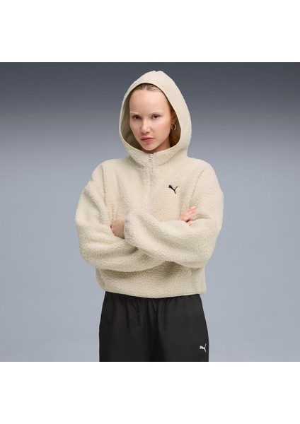 Wardrobe Ess Polar Fl Hoodie Kadın Yetişkin Sweatshirt modelleri