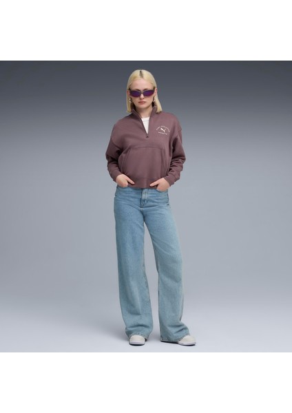 Class Half-Zip Crew Kadın Yetişkin Sweatshirt fiyatları