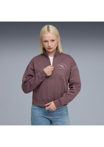 Class Half-Zip Crew Kadın Yetişkin Sweatshirt indirimleri