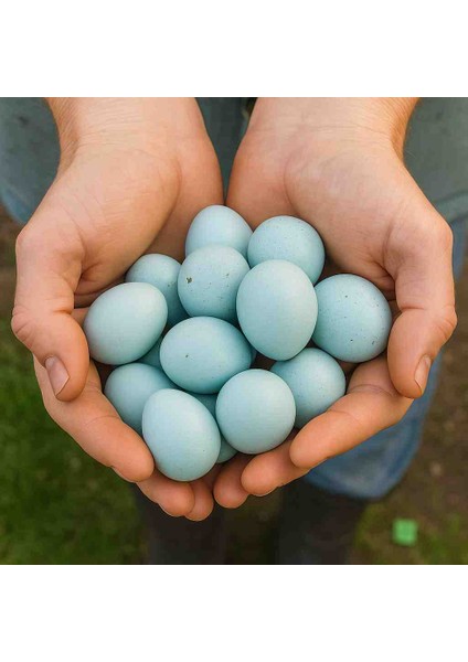 12 Adet Kuluçkalık Celadon Bıldırcın Mavi Yumurta