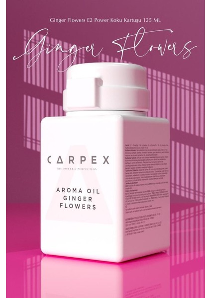 Carpex Ginger Flowers 125 Ml. Classic Seri E2 Power Makine Koku Kartuşu 6 Adet modelleri
