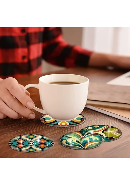 Elmasboyama Bardak Altlığı Seti Yetişkinleriçin Elmas Boyama Sanatı fiyatları