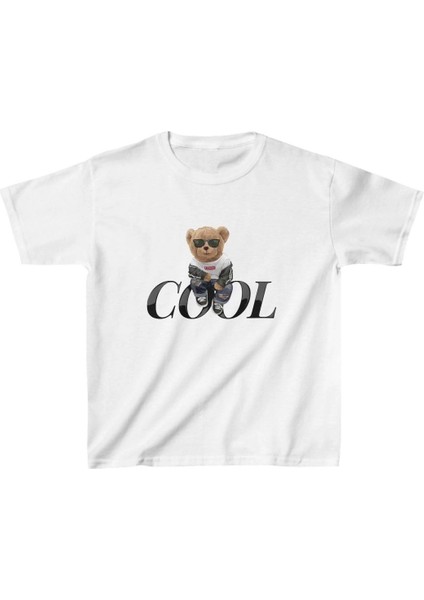 Unisex Çocuk Baskılı T-Shirt - Beyaz