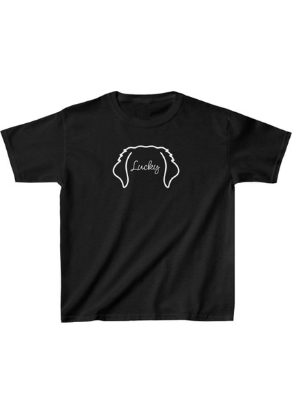 Unisex Çocuk Baskılı T-Shirt - Siyah